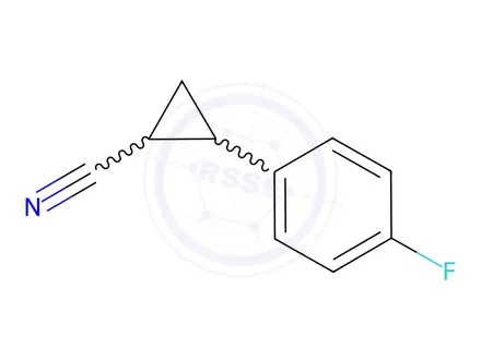 Chemical structure of 2-(4-Fluorophenyl)cyclopropanecarbonitrile