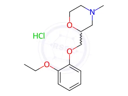 Chemical structure of Viloxazine Impurity 8 (N-Methyl Viloxazine Hydrochloride)