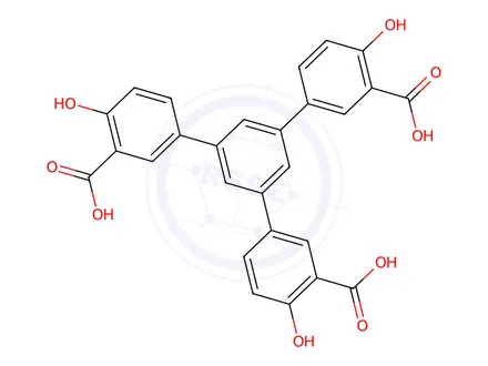 Chemical structure of 1,3,5-Tris(3-carboxyl-4-hydroxyphenyl)benzene