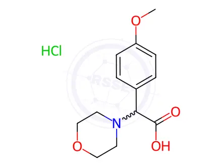 Chemical structure of (4-Methoxy-phenyl)-morpholin-4-YL-acetic acid; hydrochloride
