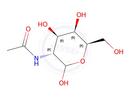 Chemical structure of N-Acetyl-D-galactosamine(chain)