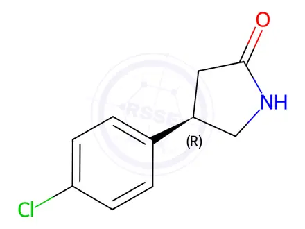 Chemical structure of (R)-4-(4-chlorophenyl)pyrrolidin-2-one
