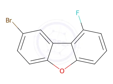 Chemical structure of Dibenzofuran, 8-bromo-1-fluoro-