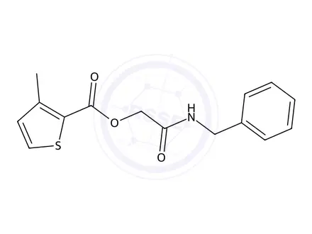 Chemical structure of 2-(Benzylamino)-2-oxoethyl 3-methylthiophene-2-carboxylate