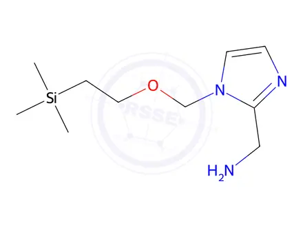 Chemical structure of (1-((2-(Trimethylsilyl)ethoxy)methyl)-1H-imidazol-2-yl)methanamine