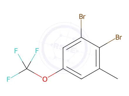 Chemical structure of 1,2-Dibromo-3-methyl-5-(trifluoromethoxy)benzene