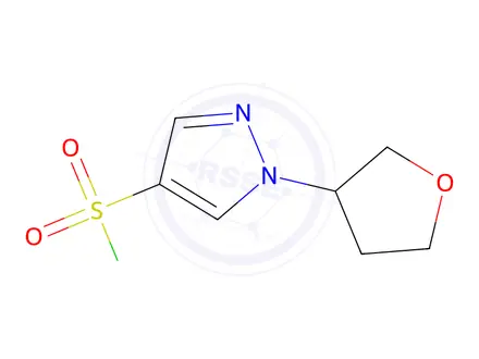 Chemical structure of 1-(oxolan-3-yl)-1H-pyrazole-4-sulfonyl chloride