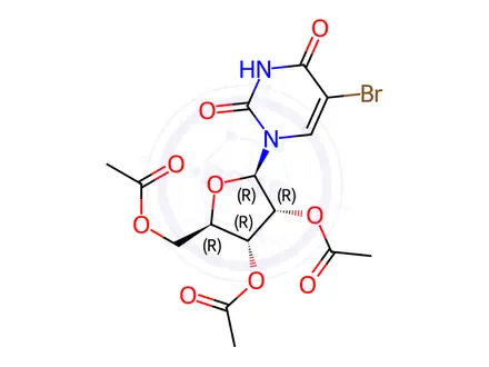 Chemical structure of 5-Bromo-2',3',5'-tri-O-acetyluridine