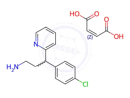 Chemical structure of Didesmethyl Chlorpheniramine Maleate