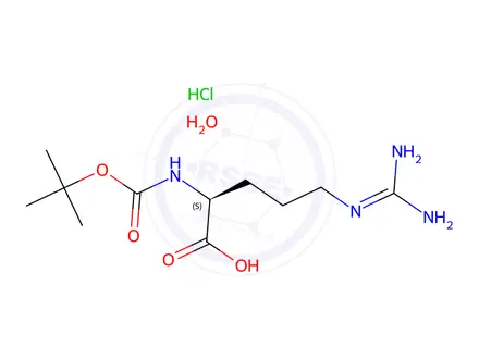Chemical structure of Boc-L-Arg-OH.HCl.H2O