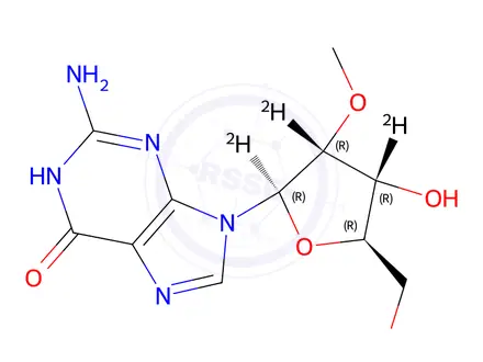 Chemical structure of 2'-O-Methyl Guanosine-d3
