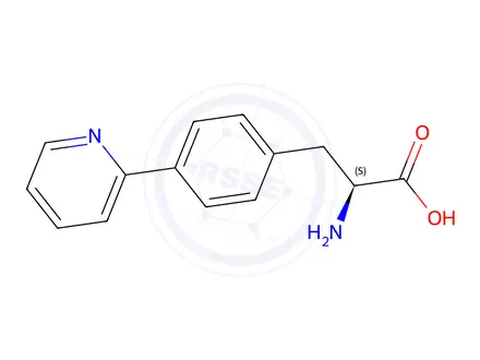 Chemical structure of (S)-2-Amino-3-(4-(pyridin-2-yl)phenyl)propanoic acid