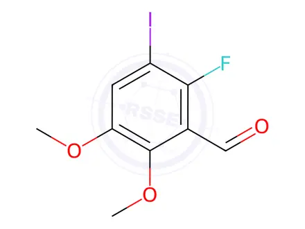 Chemical structure of 2-Fluoro-3-iodo-5,6-dimethoxybenzaldehyde
