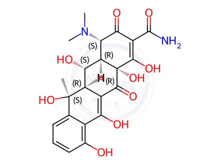 Chemical structure of Oxytetracycline