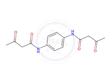 Chemical structure of 1,4-bis(3-oxobutanamido)benzene