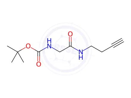 Chemical structure of tert-Butyl (2-(but-3-yn-1-ylamino)-2-oxoethyl)carbamate