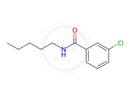 Chemical structure of 3-Chloro-N-n-pentylbenzaMide, 97%