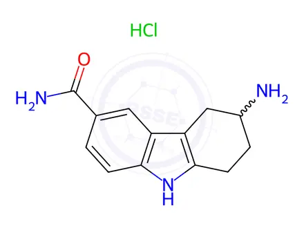 Chemical structure of 3-amino-6-carboxamido-1,2,3,4-tetrahydrocarbazole