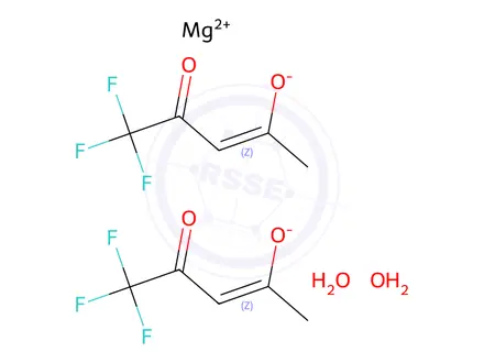 Chemical structure of Magnesium 1,1,1-trifluoro-2,4-pentanedionate dihydrate, 98%