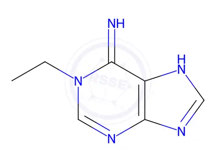 Chemical structure of Adenine, 1-ethyl-(7CI,8CI)