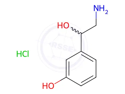 Chemical structure of rac Norphenylephrine Hydrochloride(Phenylephrine Impurity A)