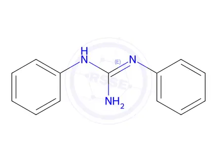 Chemical structure of 1,3-Diphenylguanidine