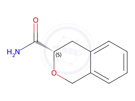 Chemical structure of (3S)-3,4-dihydro-1H-2-benzopyran-3-carboxamide