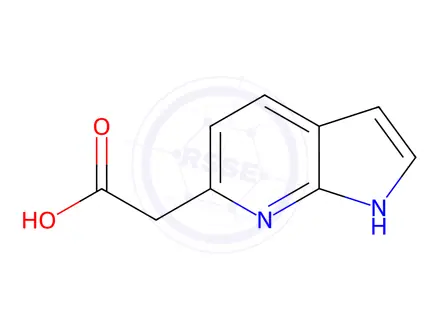 Chemical structure of 2-{1H-pyrrolo[2,3-b]pyridin-6-yl}acetic acid