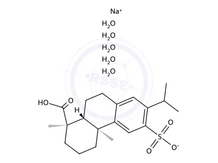 Chemical structure of Ecabet sodium pentahydrate