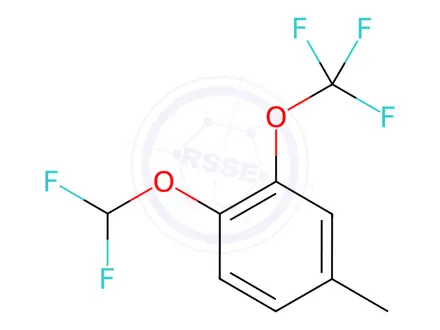 Chemical structure of 1-(Difluoromethoxy)-4-methyl-2-(trifluoromethoxy)benzene