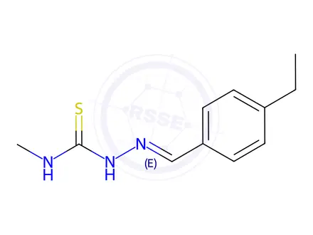 Chemical structure of 2-[(4-Ethylphenyl)methylene]-N-methylhydrazinecarbothioamide