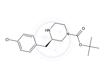 Chemical structure of tert-Butyl (R)-3-(4-chlorobenzyl)piperazine-1-carboxylate