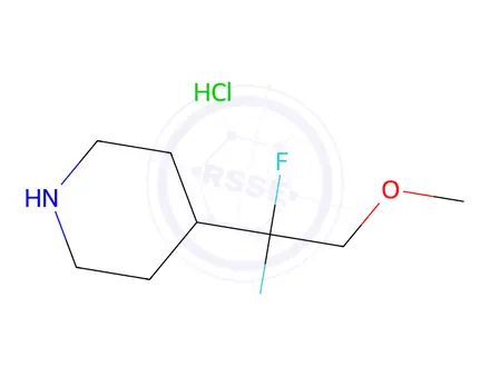 Chemical structure of 4-(1,1-Difluoro-2-methoxyethyl)piperidine hydrochloride