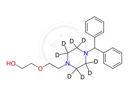 Chemical structure of Decloxizine-d8 Dihydrochloride