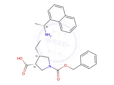 Chemical structure of Upadacitinib Impurity 2 (R)-(+)-α-(1-Naphthyl)ethylamine Salt