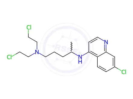 Chemical structure of 1,4-Pentanediamine, N1,N1-bis(2-chloroethyl)-N4-(7-chloro-4-quinolinyl)-