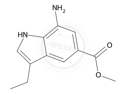 Chemical structure of Methyl 7-amino-3-ethyl-1H-indole-5-carboxylate