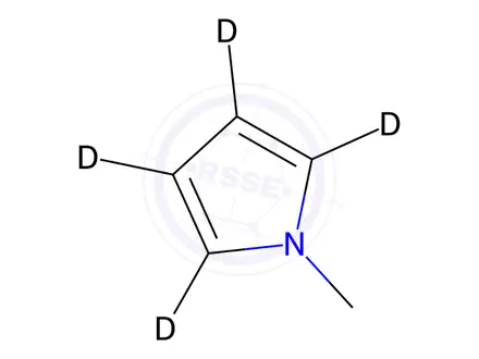Chemical structure of N-Methylpyrrole-d4 (ring-d4)