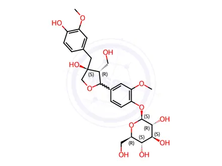 Chemical structure of Olivil 4'-​O-​β-​D-​Glucopyranoside