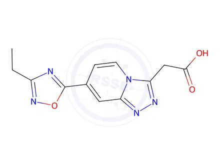 Chemical structure of [7-(3-ethyl-1,2,4-oxadiazol-5-yl)[1,2,4]triazolo[4,3-a]pyridin-3-yl]acetic acid