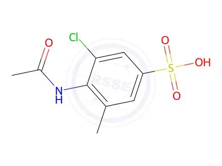 Chemical structure of 4-acetamido-3-chloro-5-methylbenzenesulfonic acid