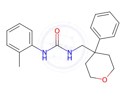 Chemical structure of 1-((4-Phenyltetrahydro-2H-pyran-4-yl)methyl)-3-(o-tolyl)urea