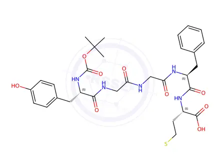 Chemical structure of Boc-Met-Enkephalin Boc-Tyr-Gly-Gly-Phe-Met-OH