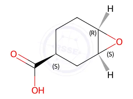 Chemical structure of 7-Oxabicyclo[4.1.0]heptane-3-carboxylic acid, (1R,3R,6S)-rel