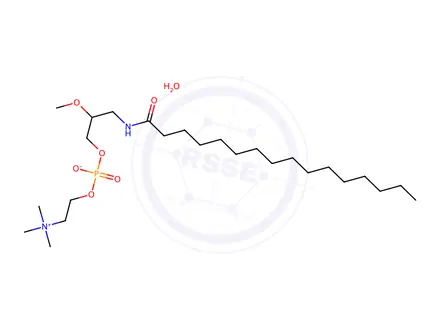 Chemical structure of rac-3-Hexadecanamido-2-methoxypropan-1-ol Phosphocholine Monohydrate