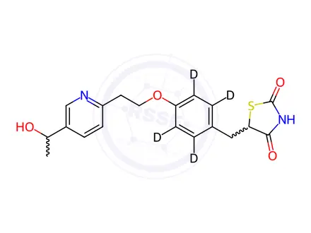 Chemical structure of Hydroxy Pioglitazone-d4 (M-IV)