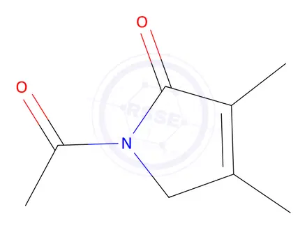 Chemical structure of 3-Pyrrolin-2-one, 1-acetyl-3,4-dimethyl-(6CI)