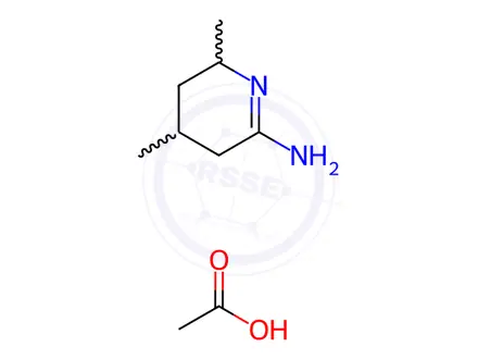 Chemical structure of 2-Imino-4,6-dimethylpiperidine, Acetate