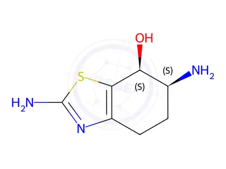 Chemical structure of (6S,7S)-2,6-diamino-4,5,6,7-tetrahydrobenzo[d]thiazol-7-ol