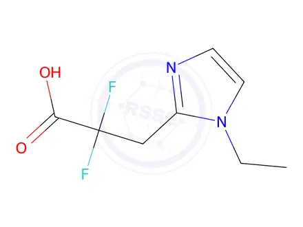 Chemical structure of 3-(1-Ethyl-1h-imidazol-2-yl)-2,2-difluoropropanoic acid